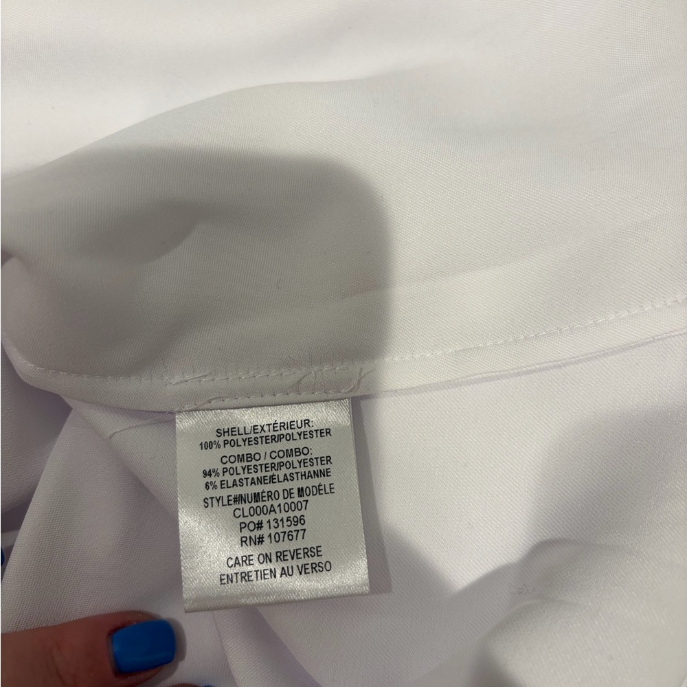 Alice + Olivia White Satin Blouse - Picture 6 of 8